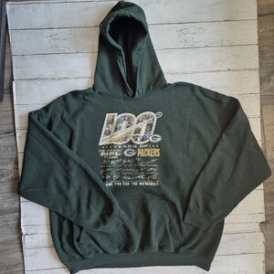 100 Years Of The Green Bay‎ Packers Hoodie Size 2XL